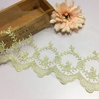 2yards embroidery gold thread net african lace fabric accessorie diy handmade doll dress costume sofa curtain sewing material