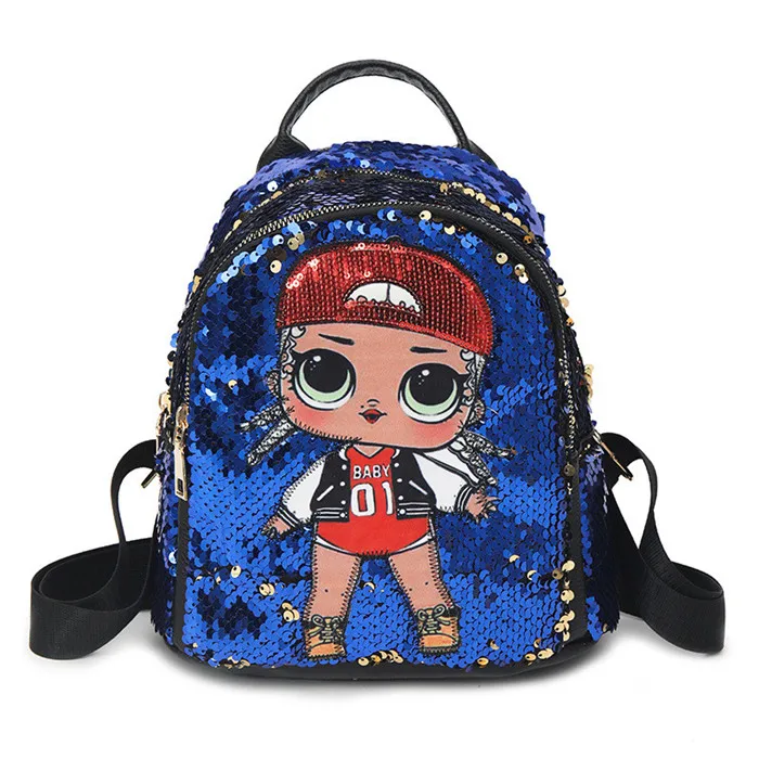 Style2.Blue Женский рюкзак с блестками для девочек-подростков, рюкзаки с вишнями для путешествий, Детские рюкзаки с изображением единорога, школьные сумки - Цвет: Style2.Blue
