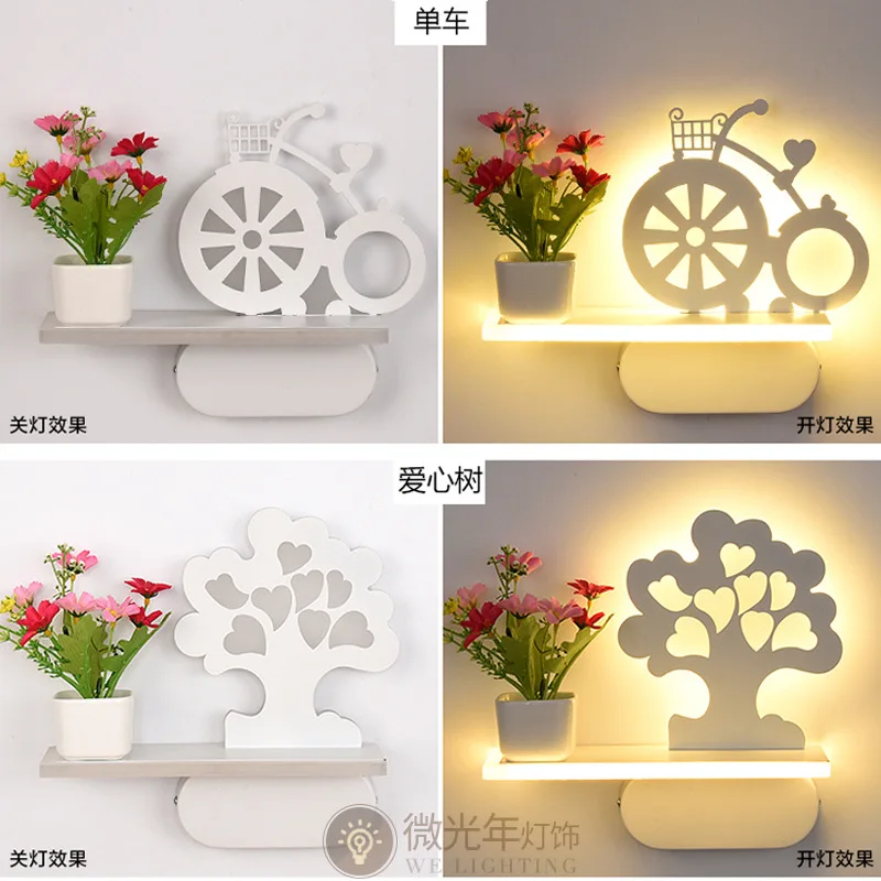 Акриловый креативный современный светодиодный настенный светильник для