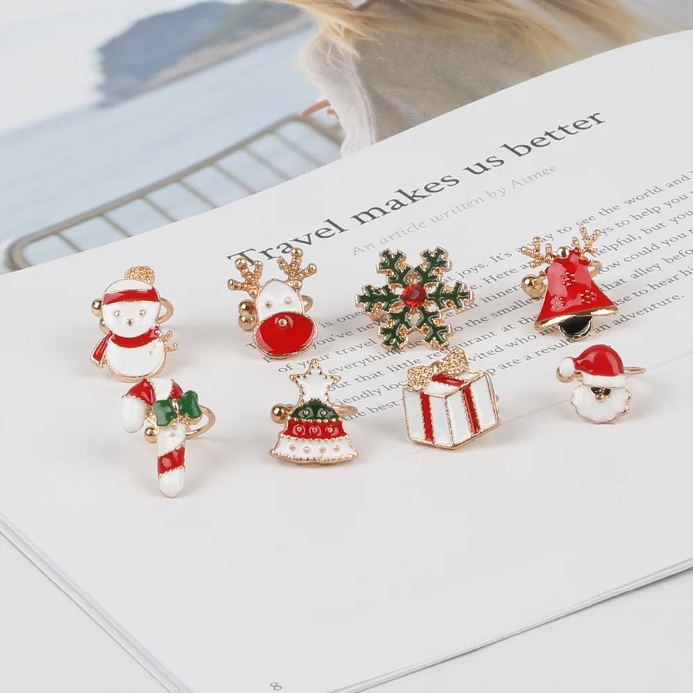 Новые модные женские милые рождественские Санта Клаус Снеговик Рождественская