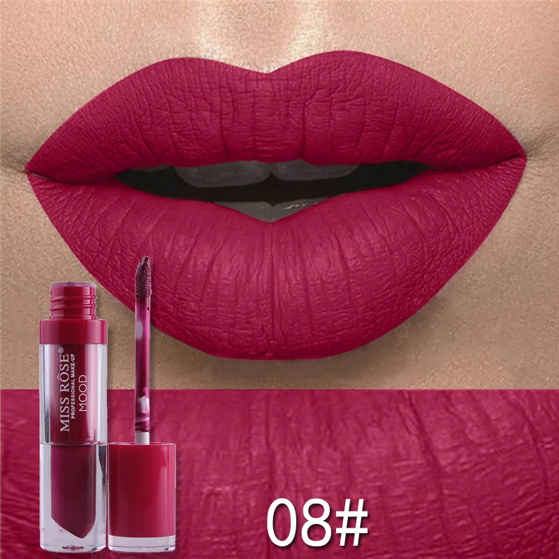 8 Miss Rose, блеск для губ без приклеивания, матовая помада, блеск для губ, макияж, красные губы, стойкая Глянцевая Помада, косметический макияж для женщин - Цвет: 8