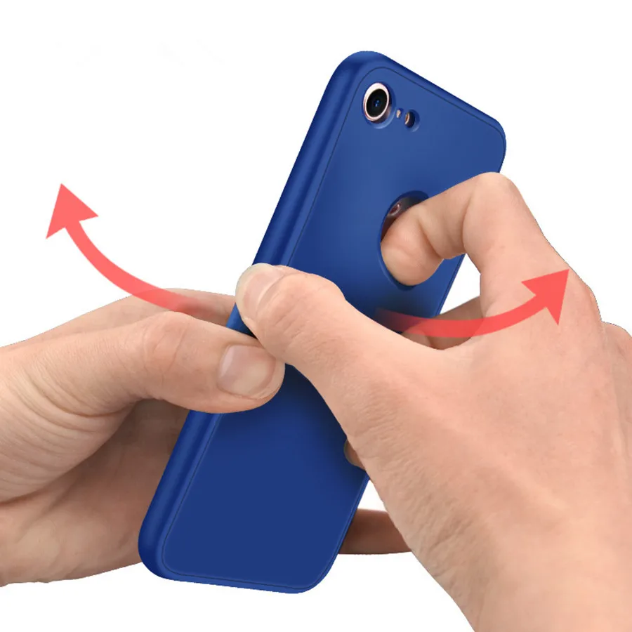 Чехол для телефона с полным покрытием 360 градусов iPhone XR Xs Max чехол Apple X 5 5S SE 6 6S 7 8 Plus
