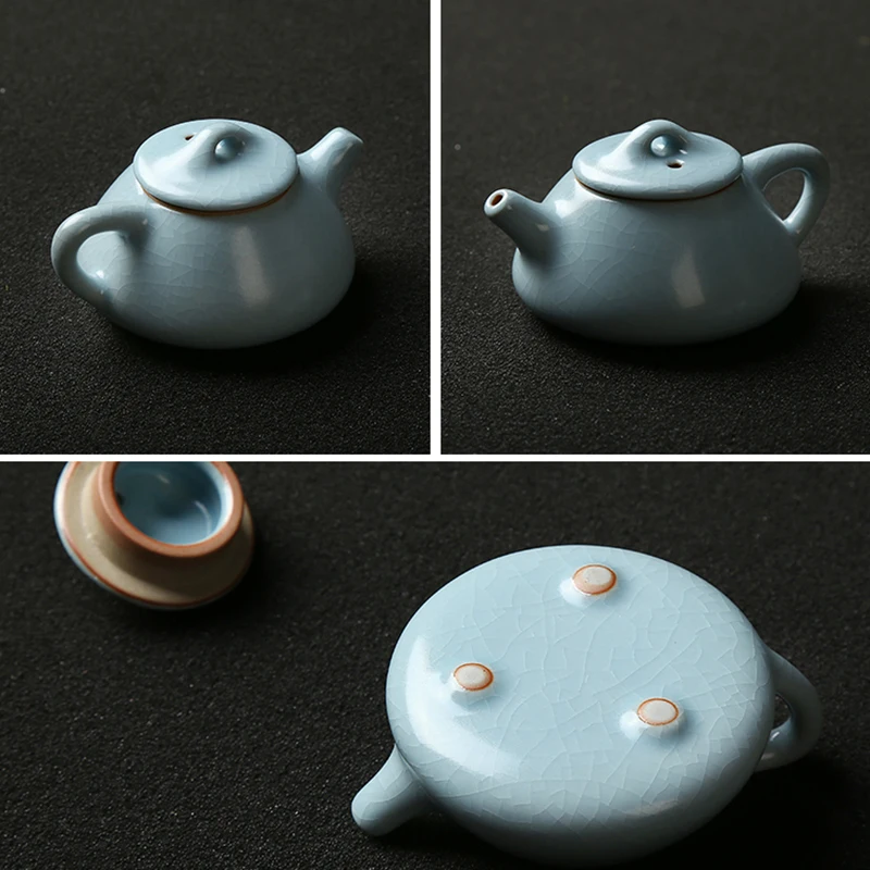 Мини чайник 45 мл фарфоровое животное Ru Kiln чайный набор кунг фу античный