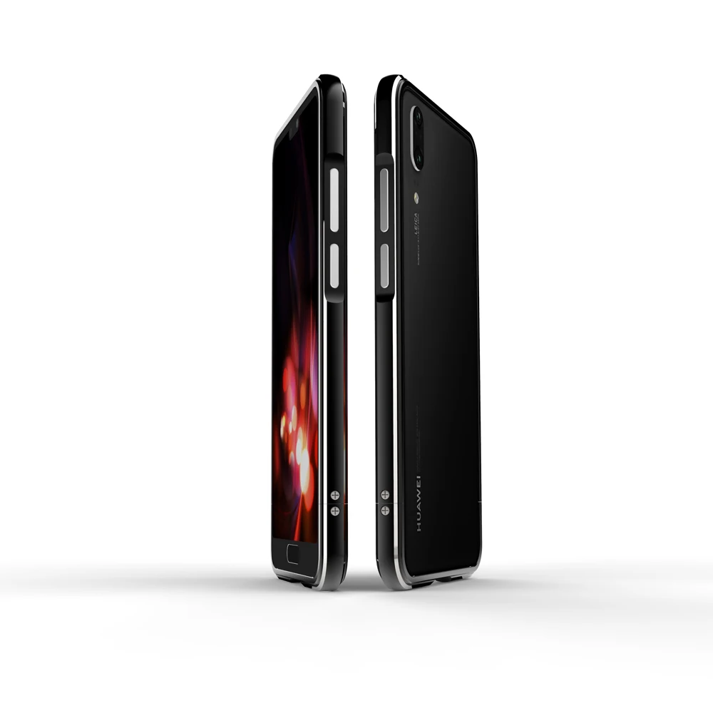 Для huawei P20 Lite Nova 3E Роскошный ультра тонкий металлический алюминиевый бампер рамка чехол для huawei P20 Pro Lite Honor 10 - Цвет: Black