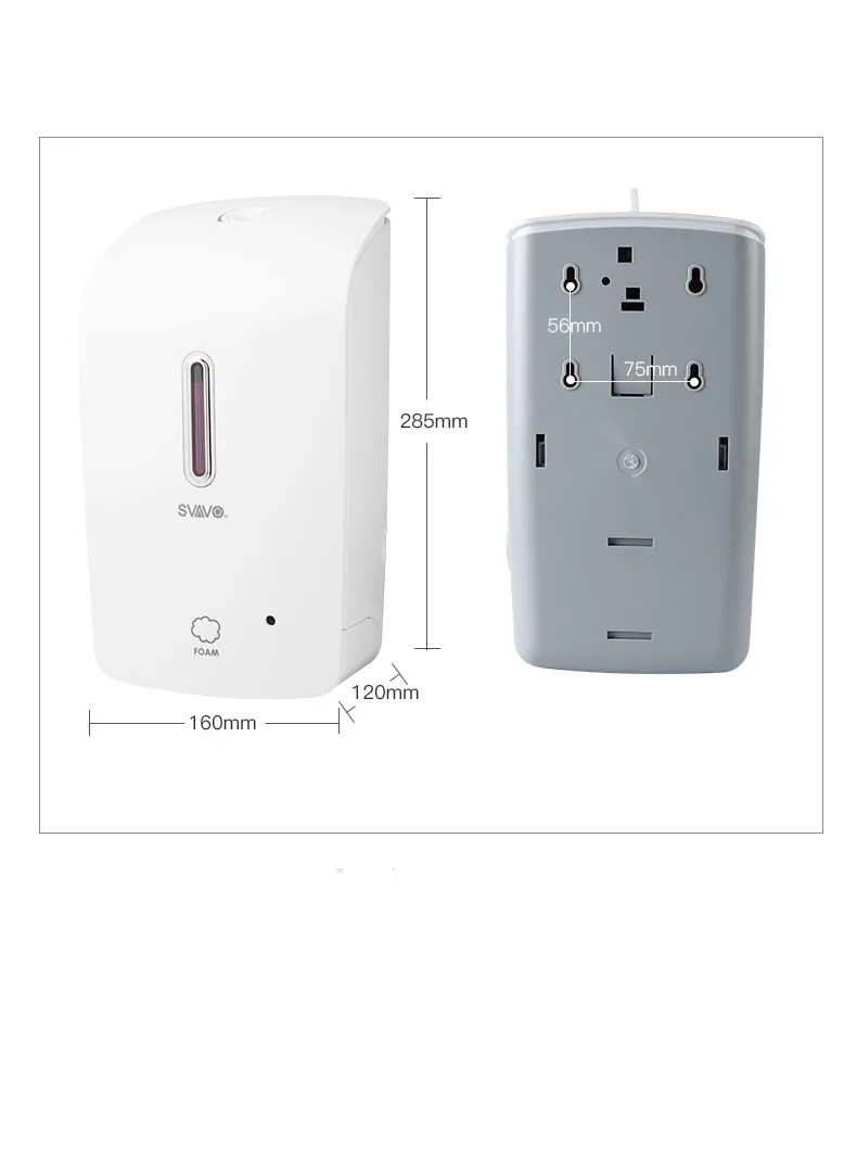 1000 мл настенный пены диспенсер мыла Инфракрасный Авто индукции ванная туалет