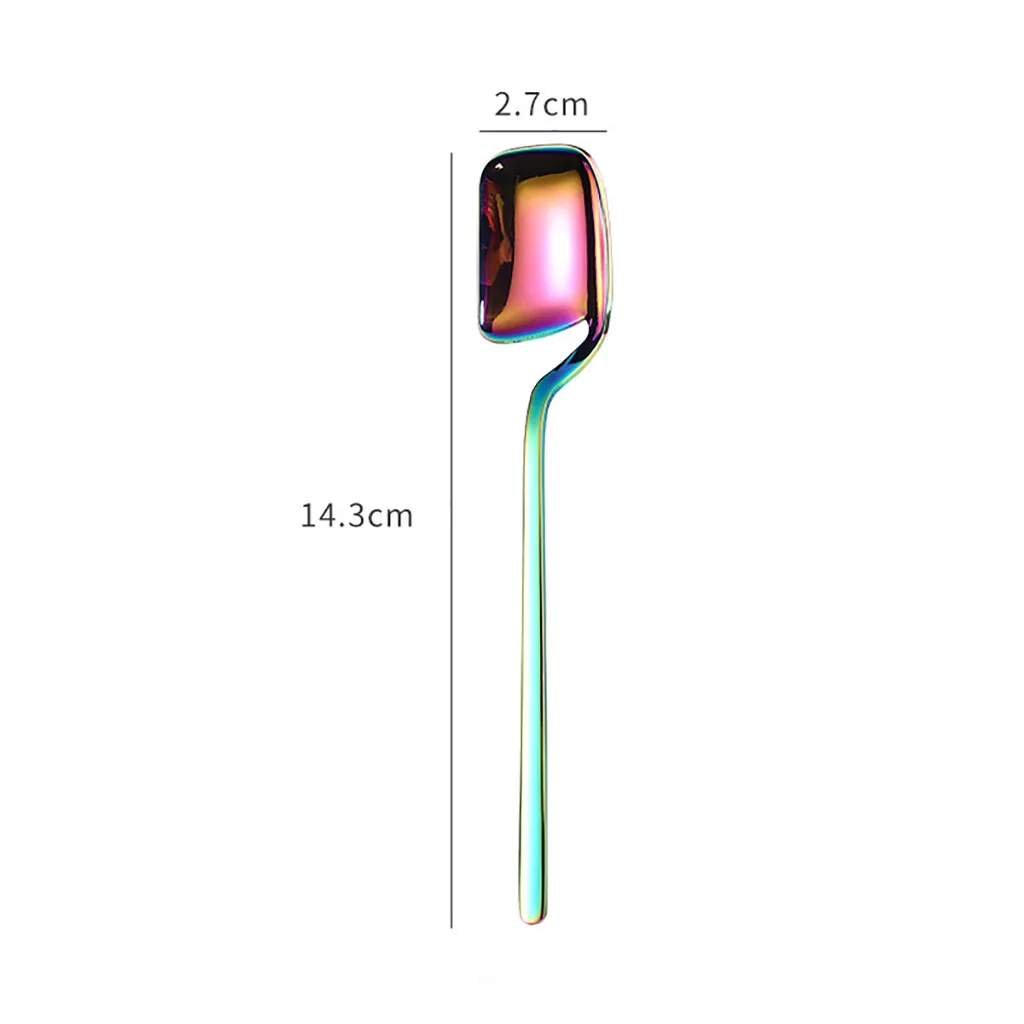 Colorful Hanging Spoon Long Handle Flatware Utensil Ice Cream Scoop Drinkware Gadgets Kitchen Accessories Cuchara Pala Colher | Дом и сад