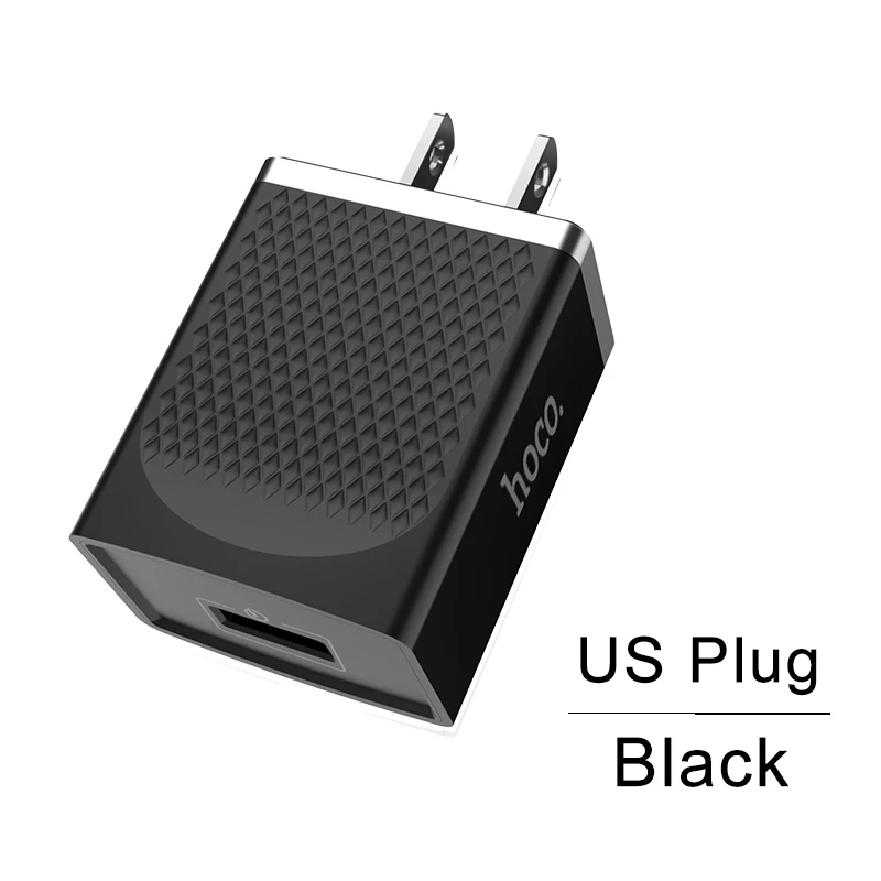 HOCO 18 Вт Quick Charge 3,0 быстрый мобильный телефон зарядное устройство ЕС США Plug стены USB QC3.0 адаптер для iPhone samsung Xiaomi huawei - Тип штекера: Black US plug