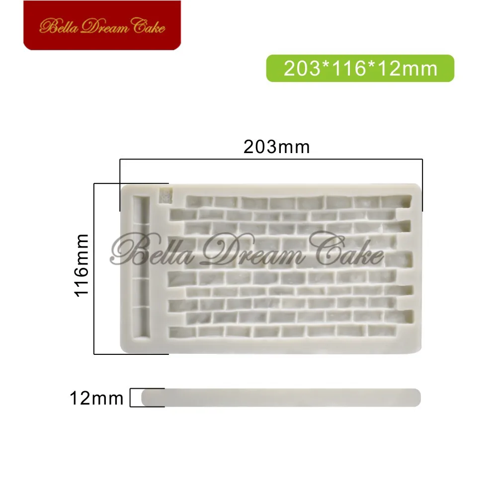 Силиконовая форма для кирпичной стены шоколадные формы помадки украшения тортов