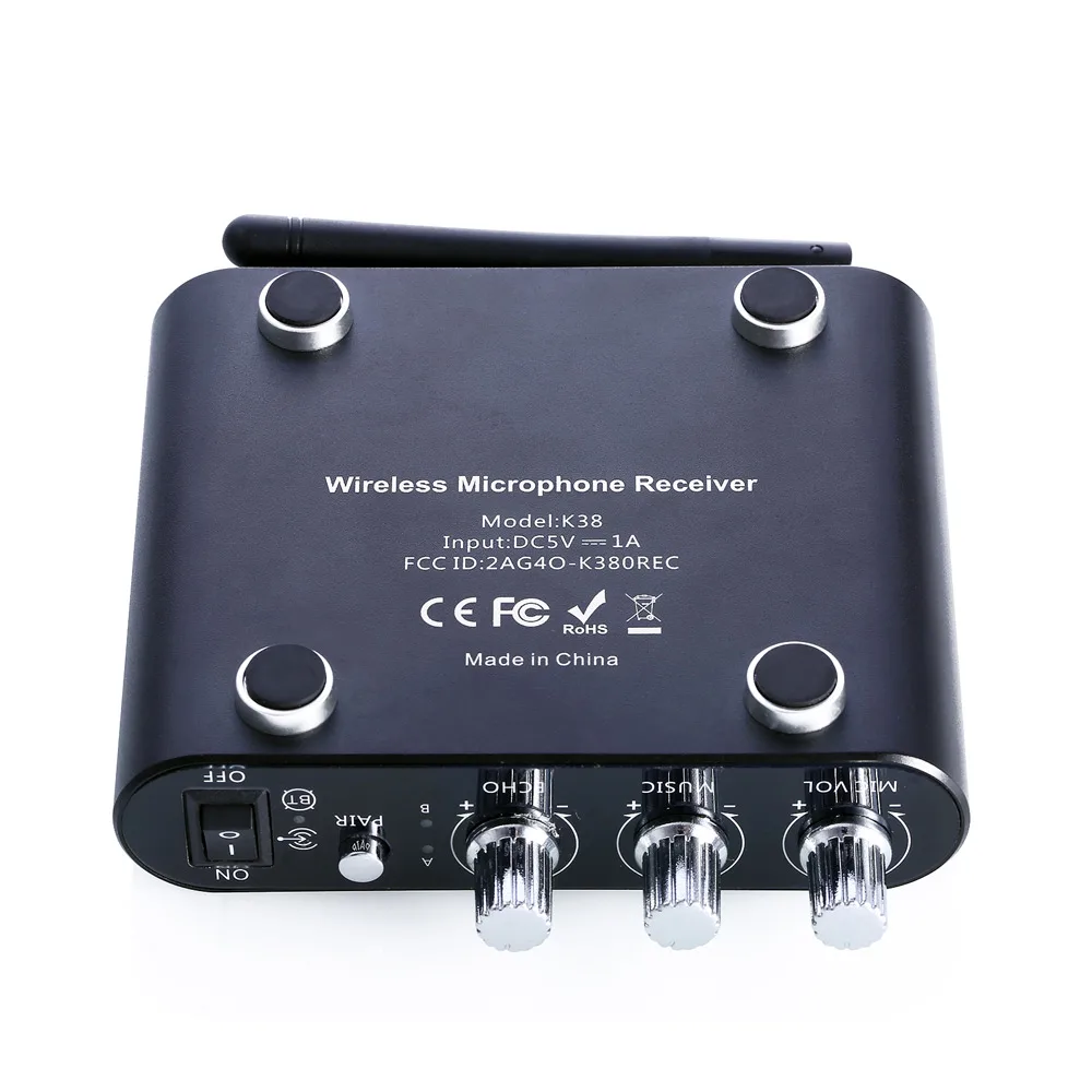 K38 двойной Беспроводной Bluetooth караоке микрофон с приемником коробка различные