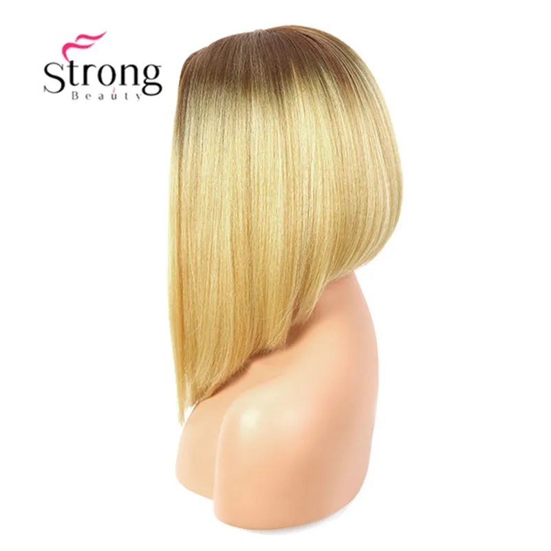 StrongBeauty кружевной передний парик Yaki прямой стрижка Боба термостойкий/средней