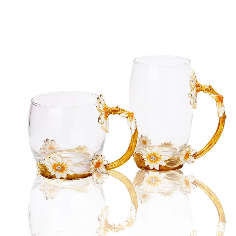 Красивая Ароматизированная чайная чашка 3D Цветные эмалированные резные