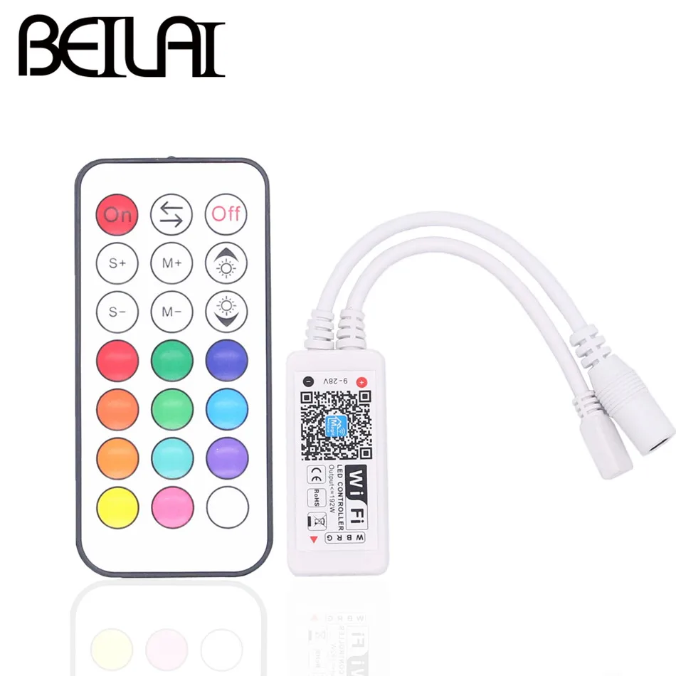 BEILAI DC 12 В 24 в wifi RGBW светодиодный контроллер для IOS/Android с радиочастотным