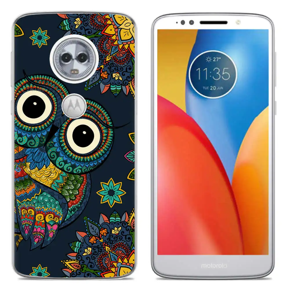Чехол для телефона Moto E5 ( G6 Play)/ Play/ MOTO Plus милый мультяшный мягкий окрашенный ТПУ