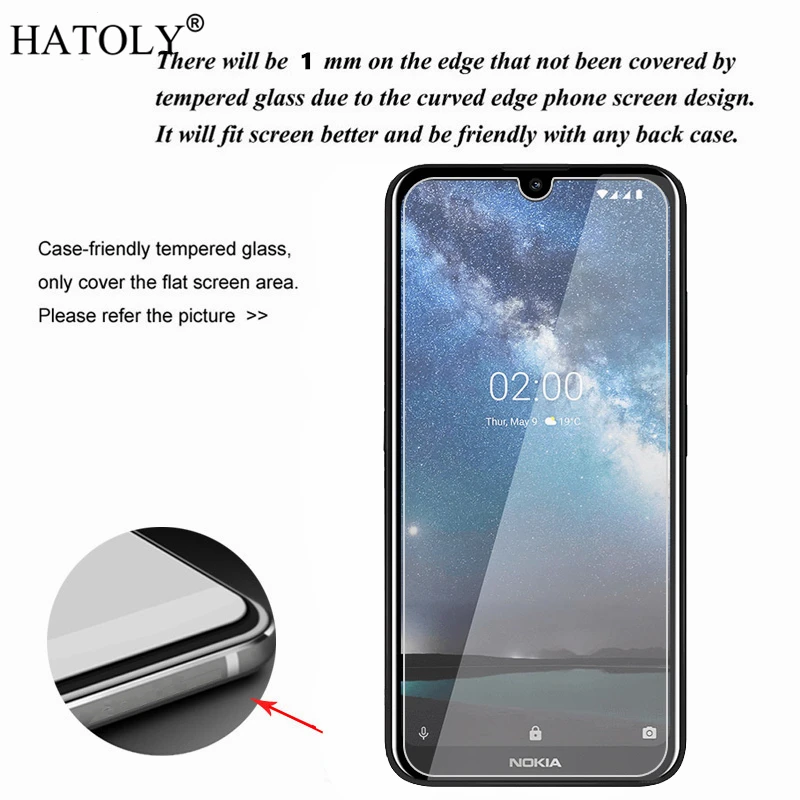 2 uds vidrio templado para Nokia 2,2 de vidrio pel&iacute;cula protectora duro Protector de pantalla del tel&eacute;fono para Nokia 2,2 de vidrio templado para Nokia 2,2-1