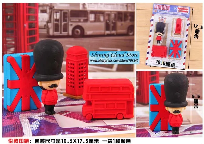 Бесплатная доставка! 8 комплектов! Ластики для мультяшного костюма в лондонском