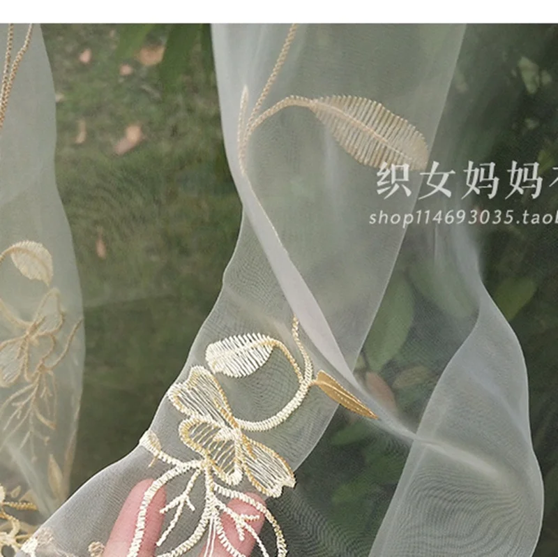 1 pc American Style leaf sheer tulle window curtains for the bedroom Living room cortinas dormitorio | Дом и сад