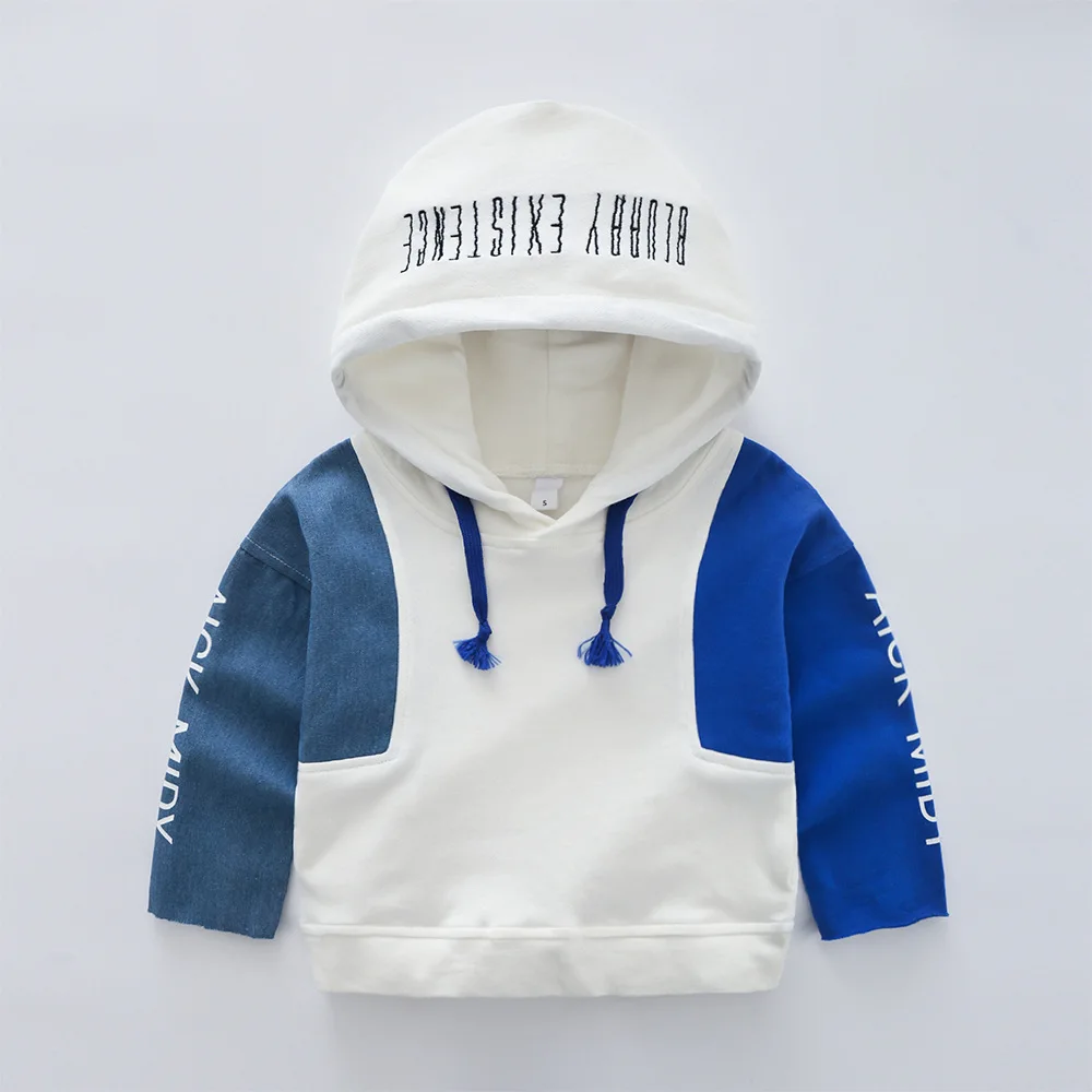 Коллекция 2018 года модные весенне осенние толстовки с капюшоном для мальчиков