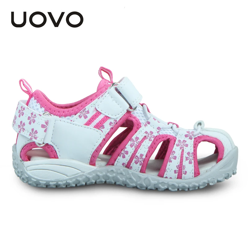 

UOVO Children Shoes Summer Fashion Kids Sandals Boys & Girls Hook-And-Loop Cut-Outs Summer Beach Sandals Size 26#-36#