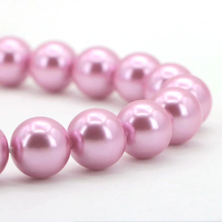 WUBIANLU 16mm Pink South Sea Shell Pearl Necklace Womens Costume Jewelry Neck Choker Fashion Style DIY Clothing Collocation | Украшения и