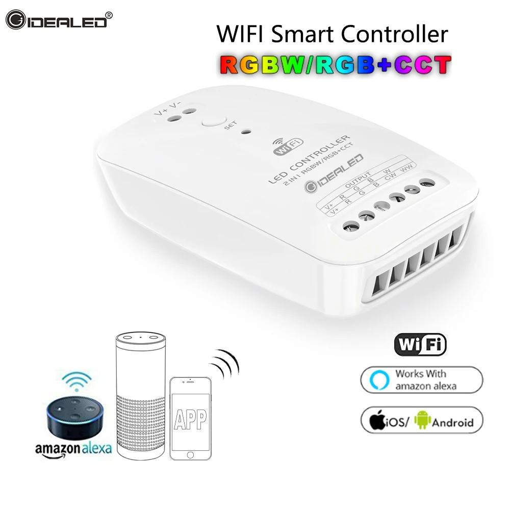 RGBW + CCT светодиодный контроллер Wi Fi DC9V 24V Беспроводной дистанционный выключатель