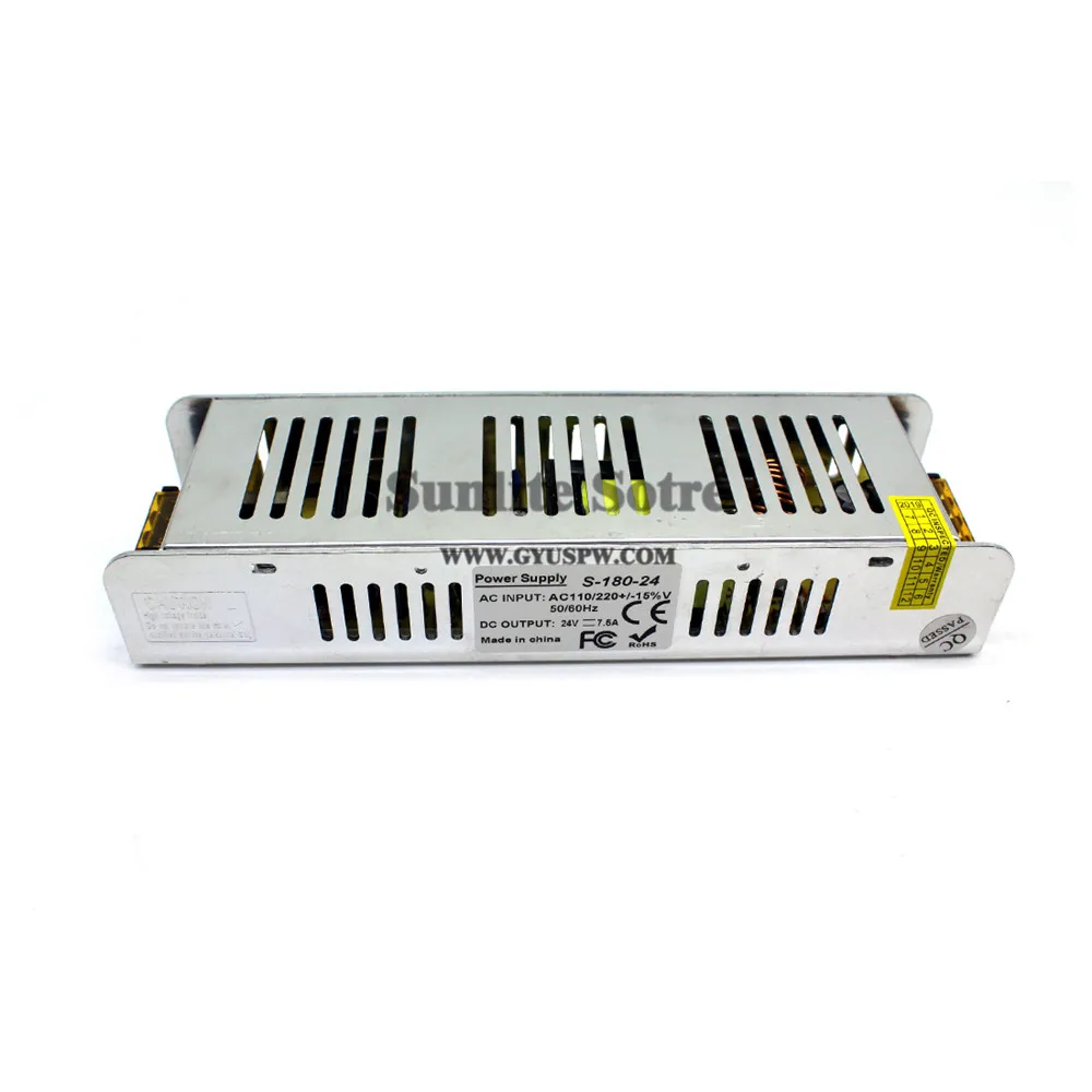 Мини-размер switthing адаптер питания DC24V 7.5A 180 Вт SMPS для светодиодной полосы света CCTV