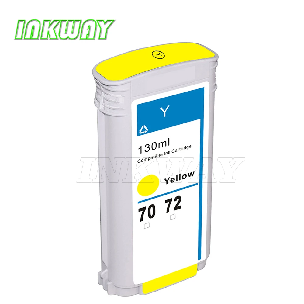 Чернильный путь 1 желтый Восстановленный чернильный картридж для HP72Y (C9373A) |