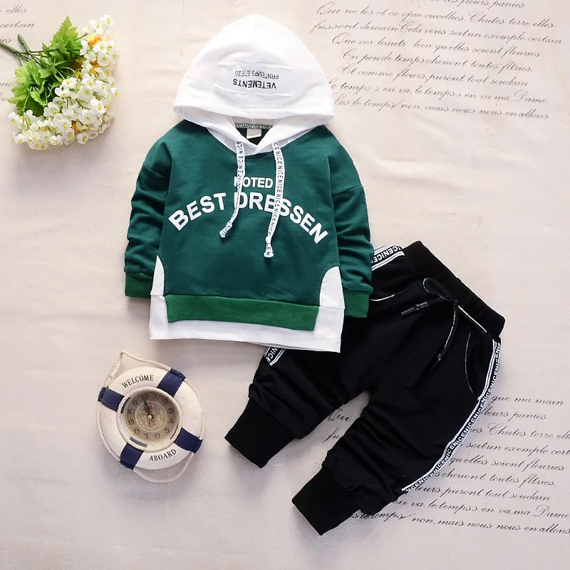 Одежда для маленьких мальчиков хлопковые комплекты осенняя одежда детей