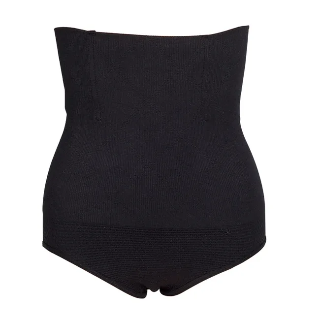 Для женщин Высокая Талия животик Управление трусики талией Body Shaper бесшовные живота тонкая талия моделирующее белье пояс Корректирующее белье - Цвет: Black