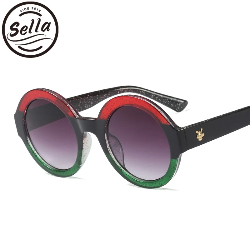 Модные детские круглые солнцезащитные очки популярных цветов Sella брендовые