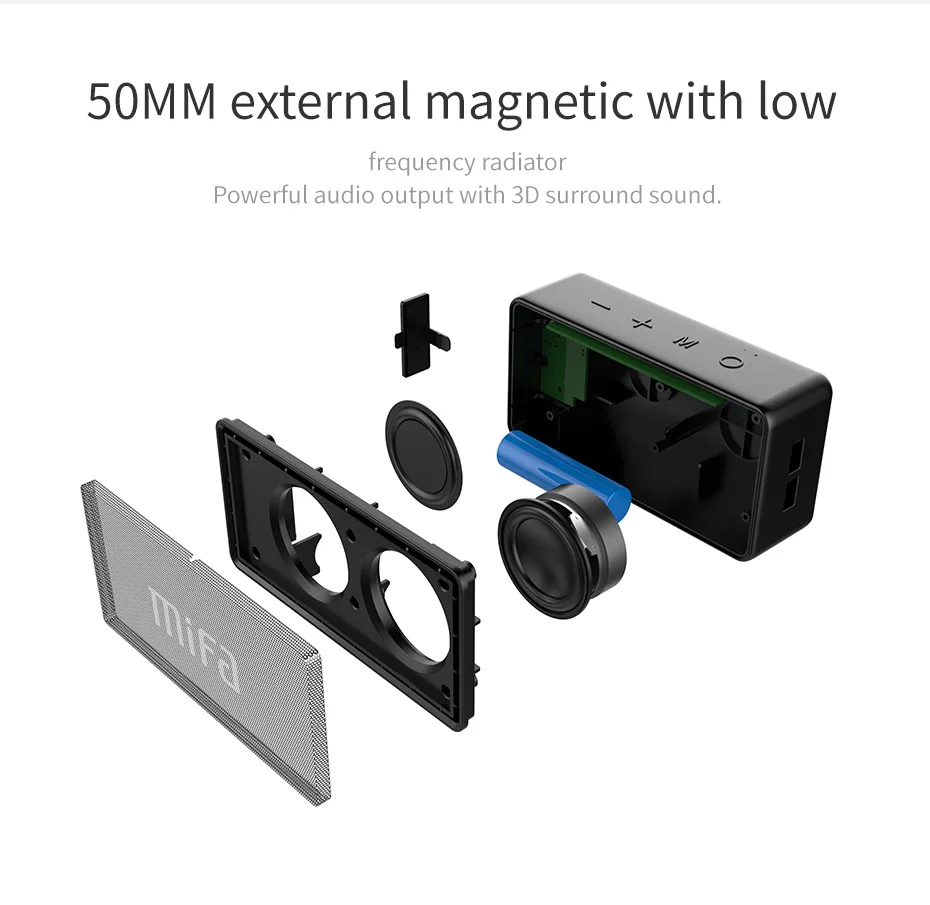 Mifa A2 Портативный беспроводной Bluetooth динамик с IPX7 водонепроницаемый супер бас беспроводной стерео динамик s поддержка TF AUX