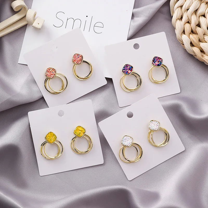 2019 новые серьги в стиле барокко с серебряной иглой для девушек блестками