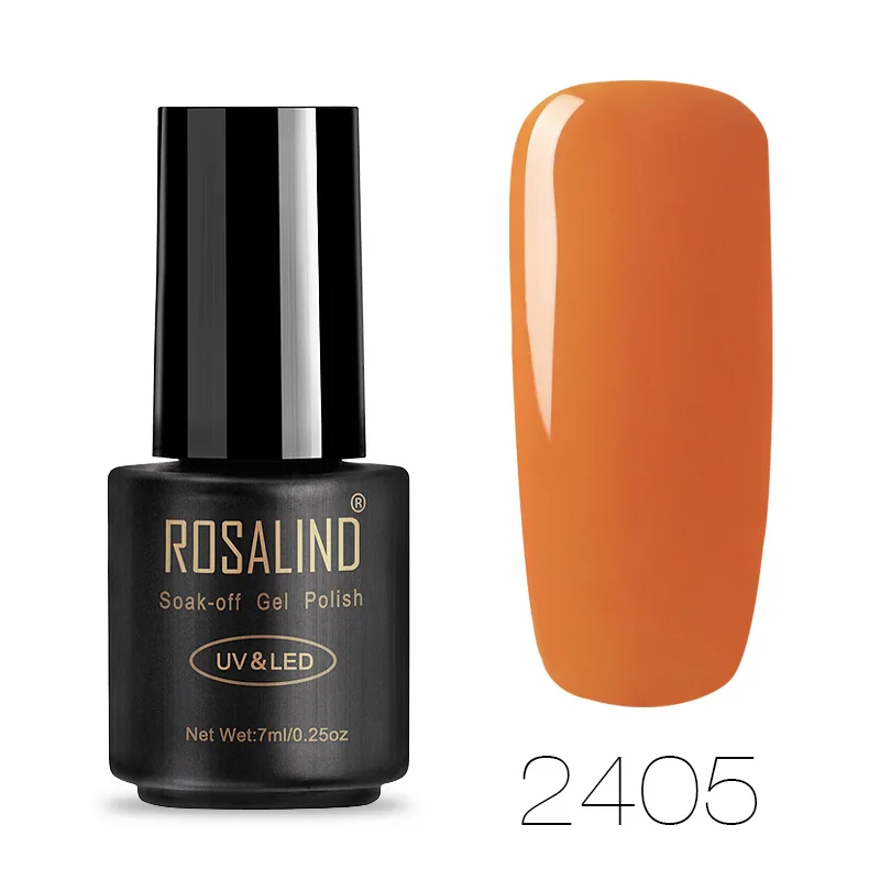 2405 ROSALIND 7 мл Лак для ногтей великолепный цвет Гель-лак для ногтей Vernis полуперманентное верхнее покрытие Базовое покрытие Гель-лак для ногтей Гель-лак - Цвет: 2405