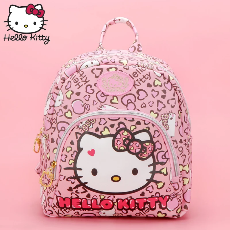 Сумка Hello Kitty модный детский розовый рюкзак с героями мультфильмов школьная сумка