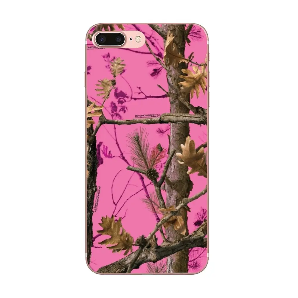 Розовый реалистичный Камуфляжный Дизайн Мягкий Чехол для мобильного телефона