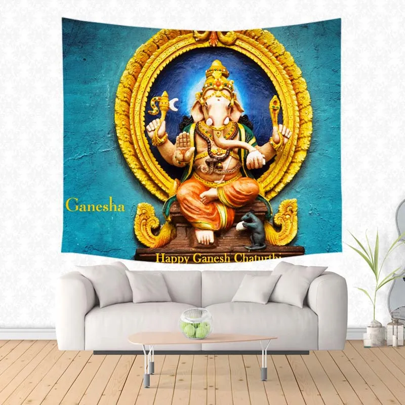 3 Ganesha Of Hinduism Lord полиэстер прямоугольный гобелен DIY ковер на стену Коврик для йоги коврик для пикника украшения дома спальни - Цвет: 3