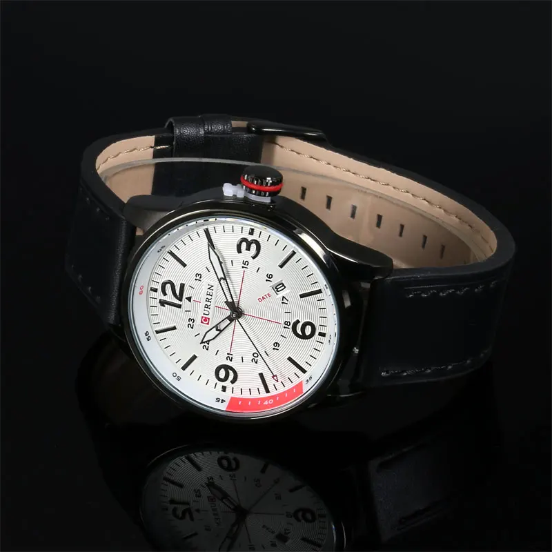 Новые Curren Роскошные брендовые Модные мужские военные спортивные часы кварцевые