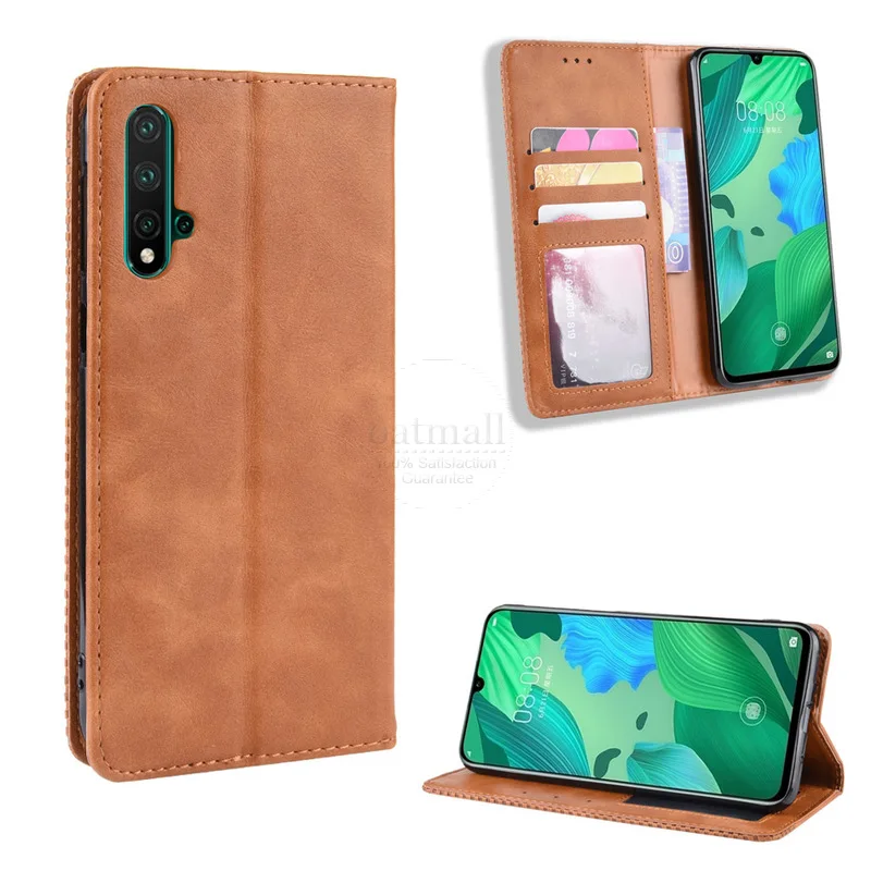 Роскошный тонкий кожаный чехол книжка в стиле ретро с магнитной застежкой для