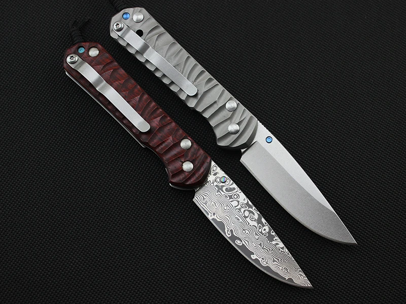 59-60 HRC D2 или Дамаск лезвие Титан сплава Ручка складной Ножи карман охоты лагерь