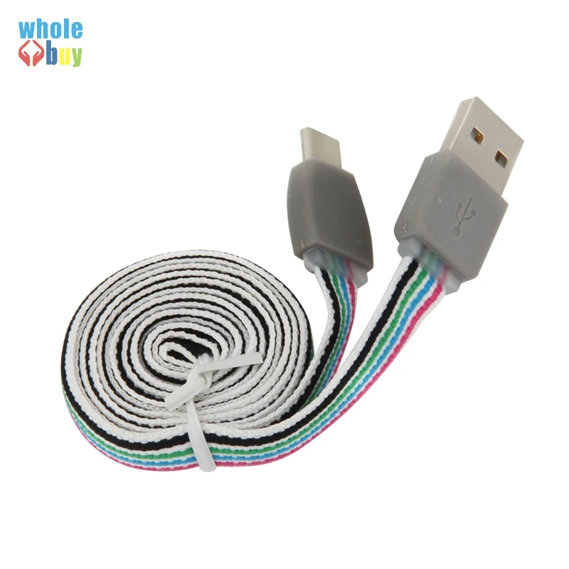 

100pcs/lot USB Cable 1m Cotton Knitting Fast Charge Data Cable for IPhone XS Micro USB Charger Cable Type C Cable for Samsung S9