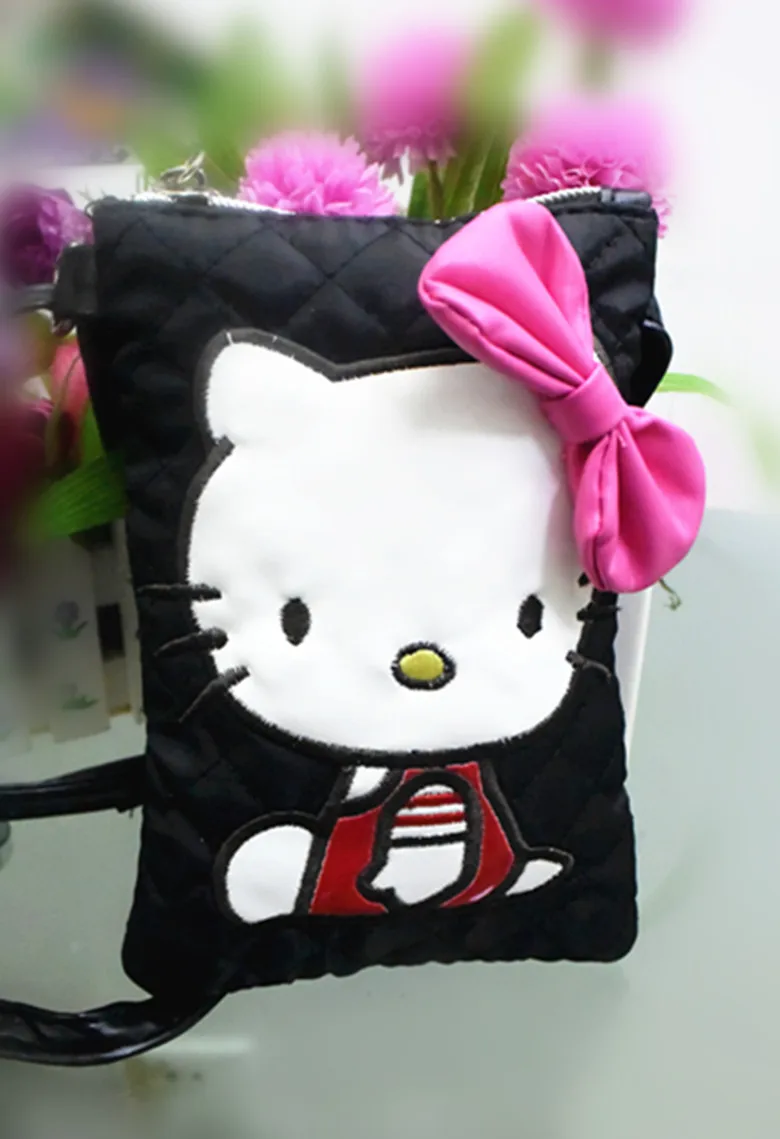 Новая мягкая сумка мессенджер для мобильного телефона с Hello kitty сумочка кошелек #