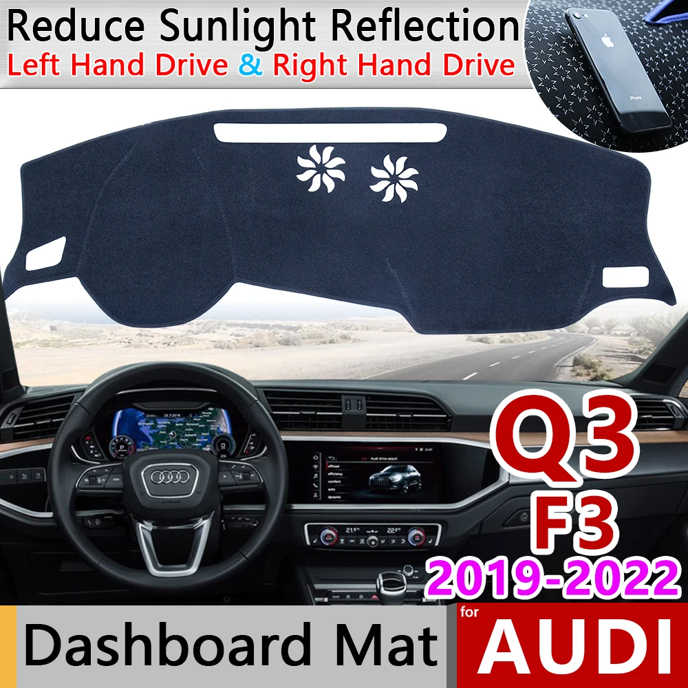 

for Audi Q3 F3 2019 2020 2021 2022 Anti-Slip Mat Dashboard Cover Pad Sunshade Dashmat Protect Carpet Car Accessories S-line RS