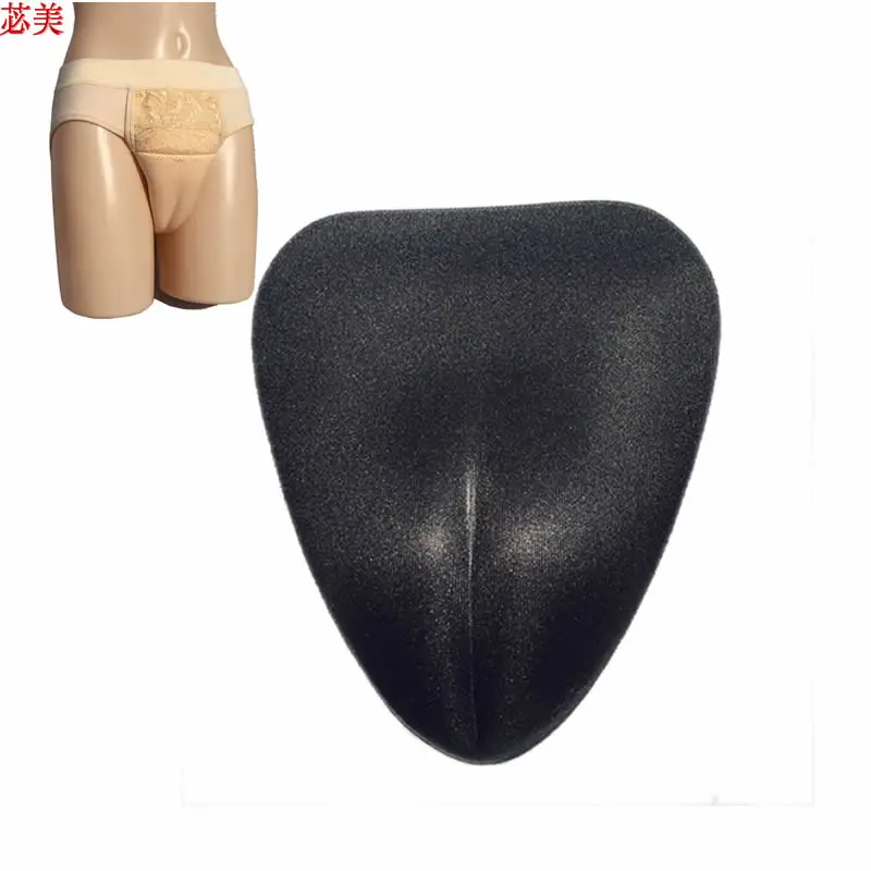 Черный Camel toe cup может быть пришита на нижнее белье Camel Toe Контроль трусы gaff, Трансвестит, транссексуал, TG enhancer - Цвет: Черный