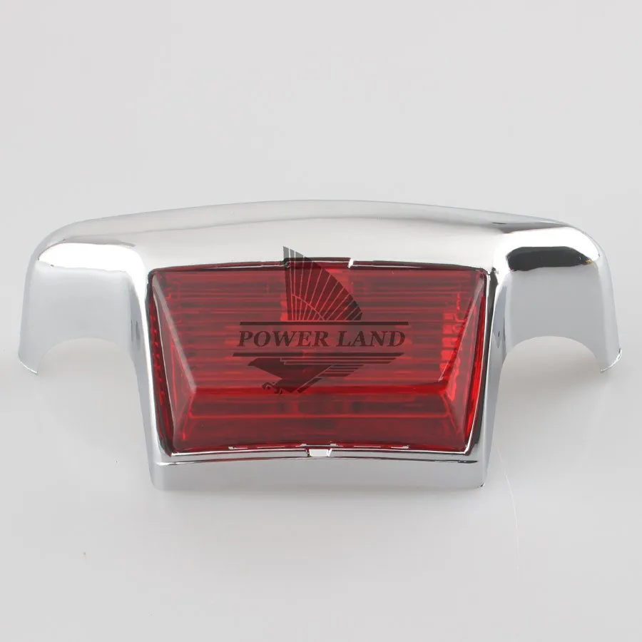 Хромированный наконечник заднего крыла мотоцикла светодиодный фонарь красная