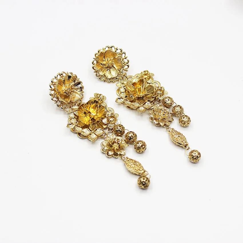 Винтажная широкая повязка на голову в стиле барокко корона тиара с золотым