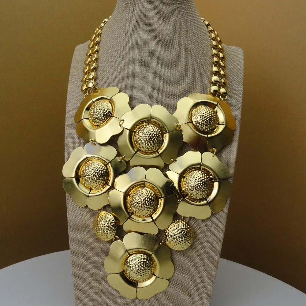 Yuminglai большой Jewlery Африканские модные ювелирные изделия 24 K из золота Дубаи