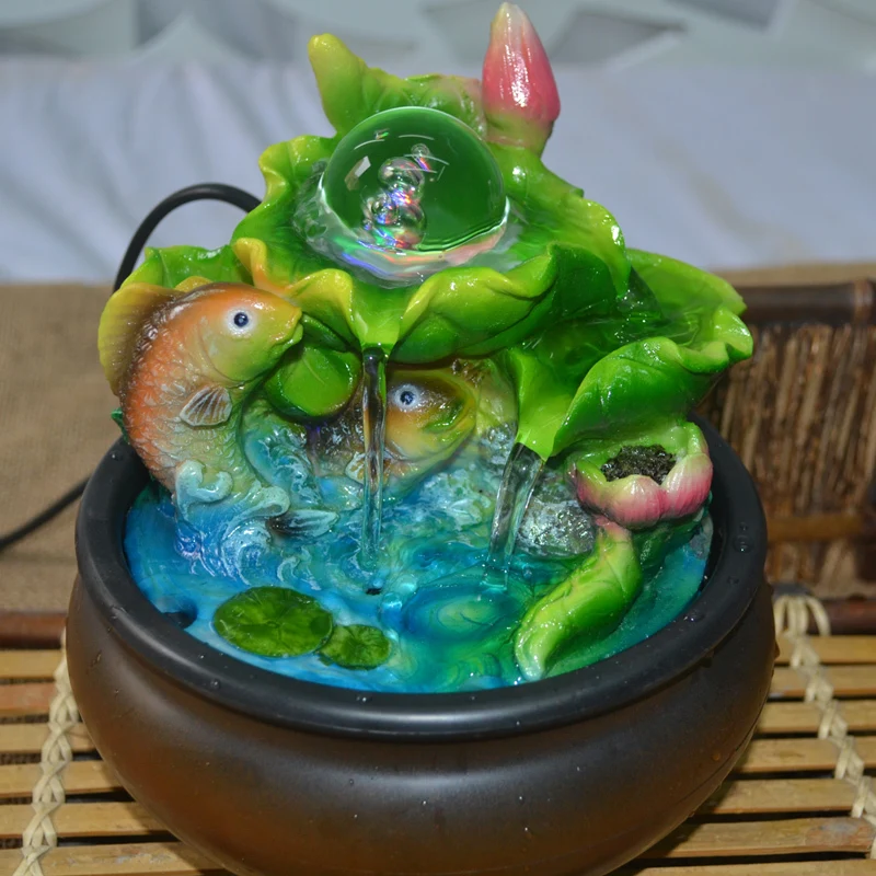 Настольный фонтан для воды в помещении светодиодный светильник | Дом и сад