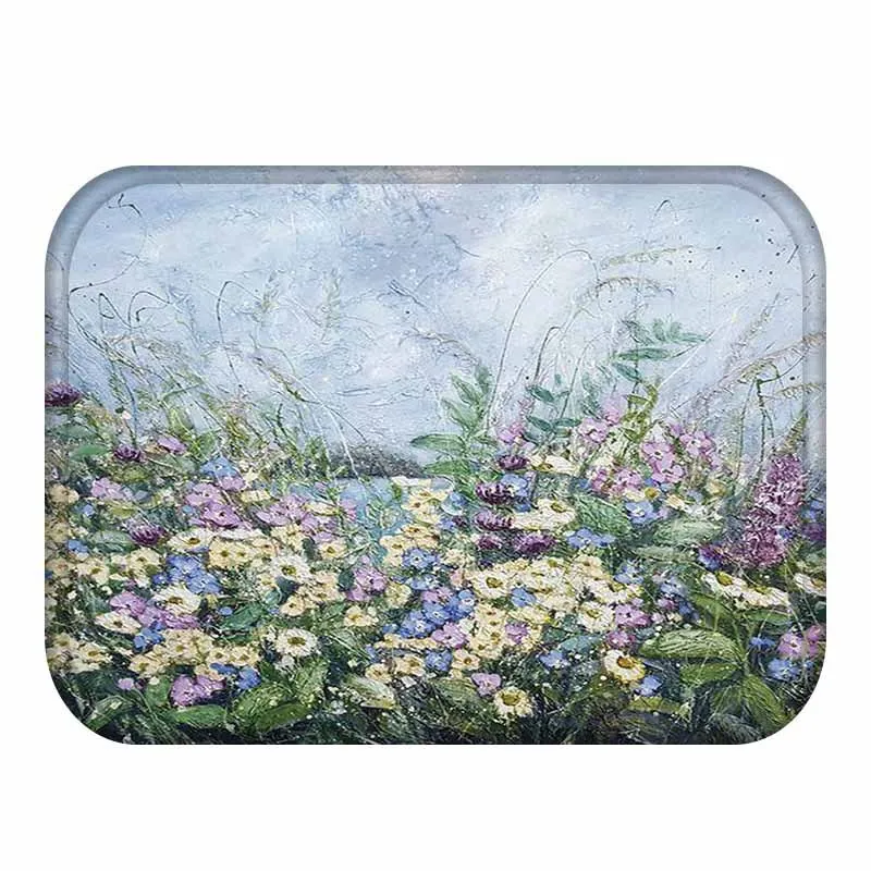 Новые модные приветственные напольные коврики Растения Цветы Птица Печатный