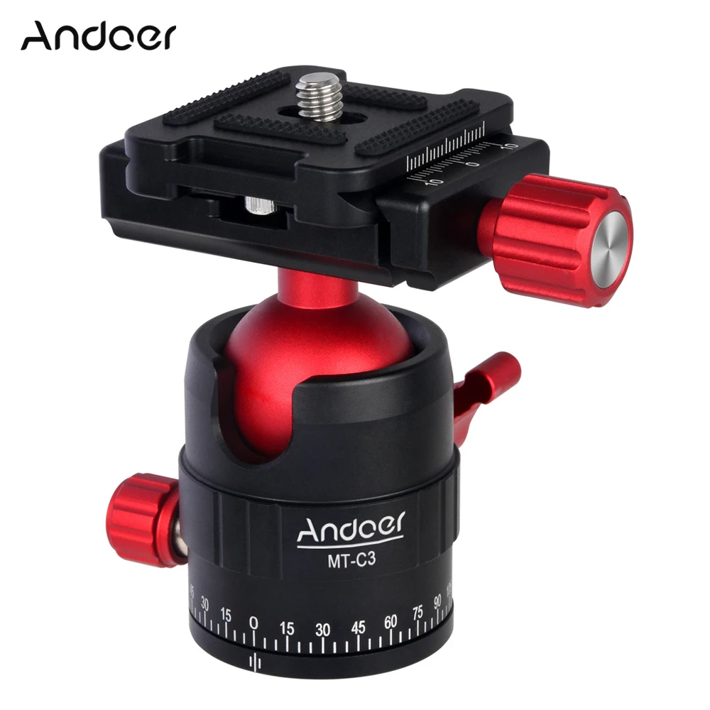 Andoer MT-C3 панорамный штатив шаровая Головка адаптер вращение на 360 градусов