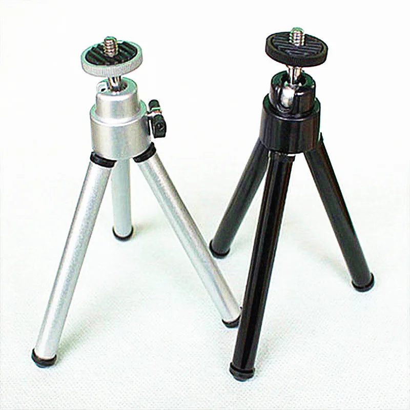 [Aaliyah] Telescopic portable mini tripod black silver Desktop photography Small digital SLR camera | Электроника