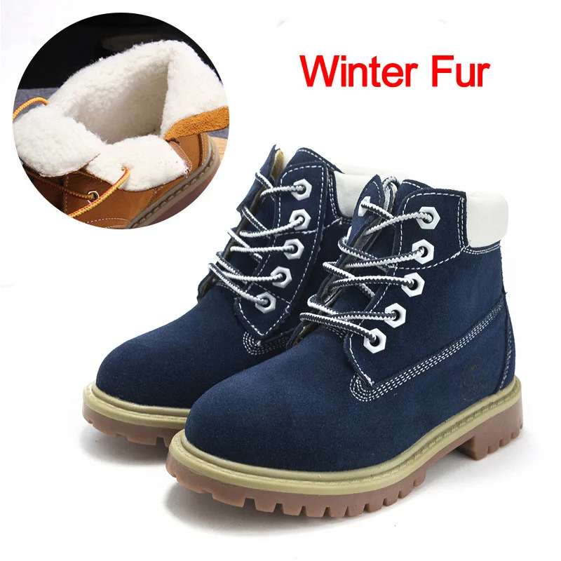 blue winter CCTWINS KIDS/осенне-зимние модные ботинки martin для детей; обувь из натуральной кожи для маленьких девочек; красные ботинки для мальчиков; Синие ботильоны; C619 - Цвет: blue winter